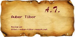 Auber Tibor névjegykártya